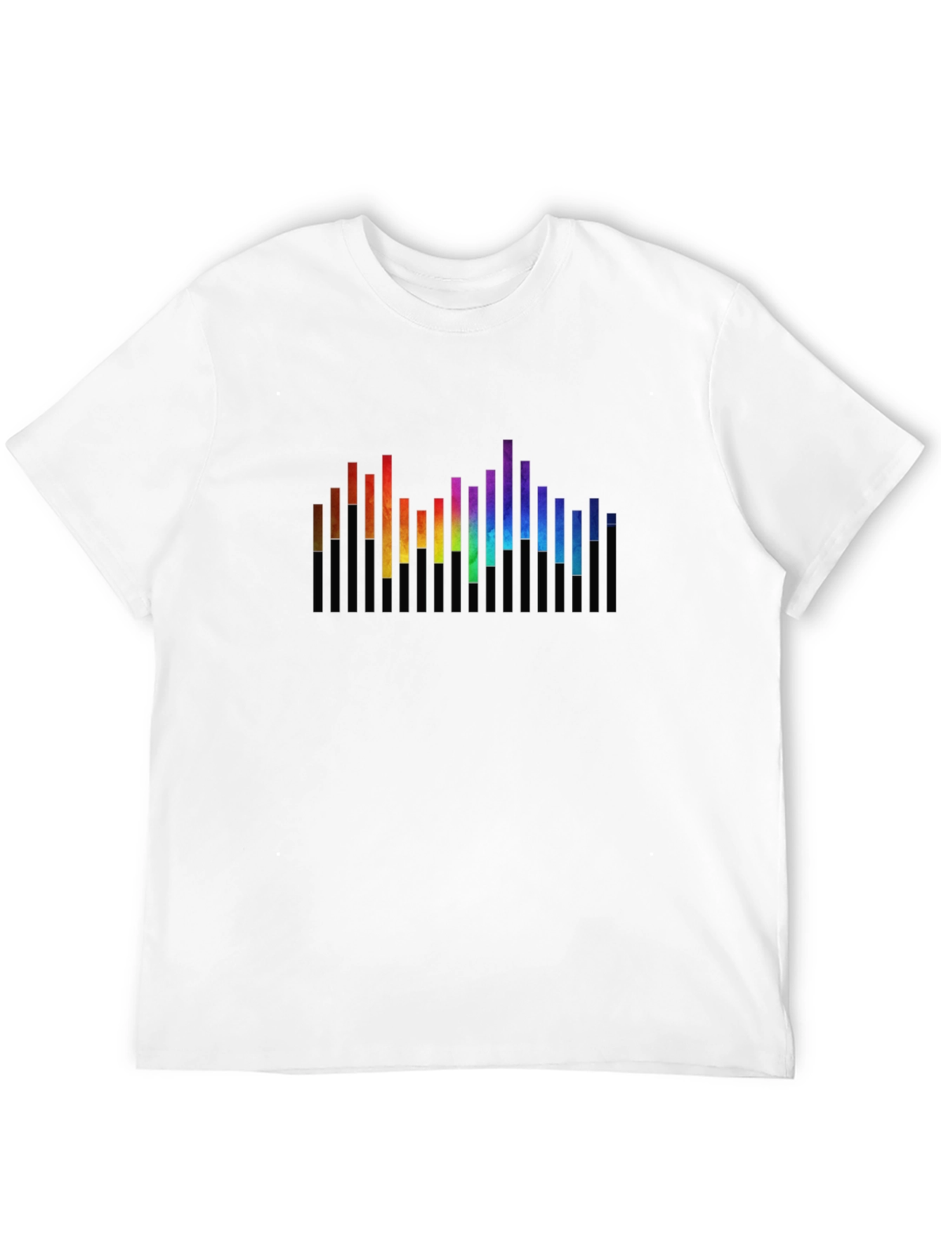 Rainbow Spectrum Graphic Black T-Shirt