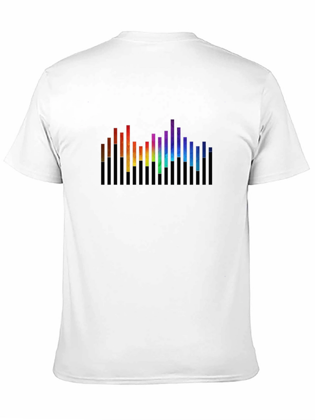 Rainbow Spectrum Graphic Black T-Shirt