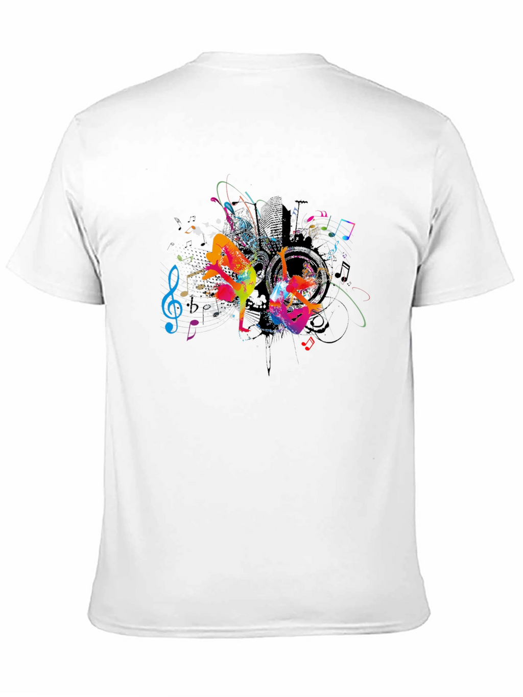 Urban Dance Graphic Tee - Black Cotton Crew Neck