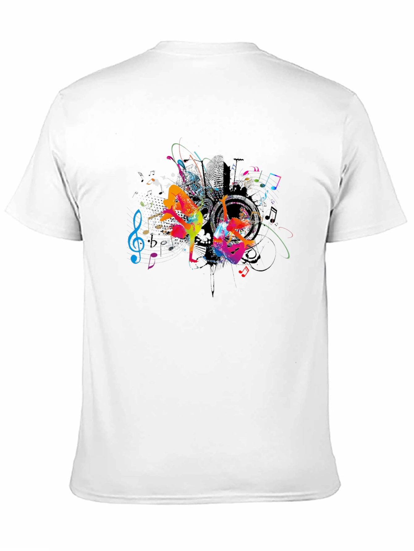 Urban Dance Graphic Tee - Black Cotton Crew Neck