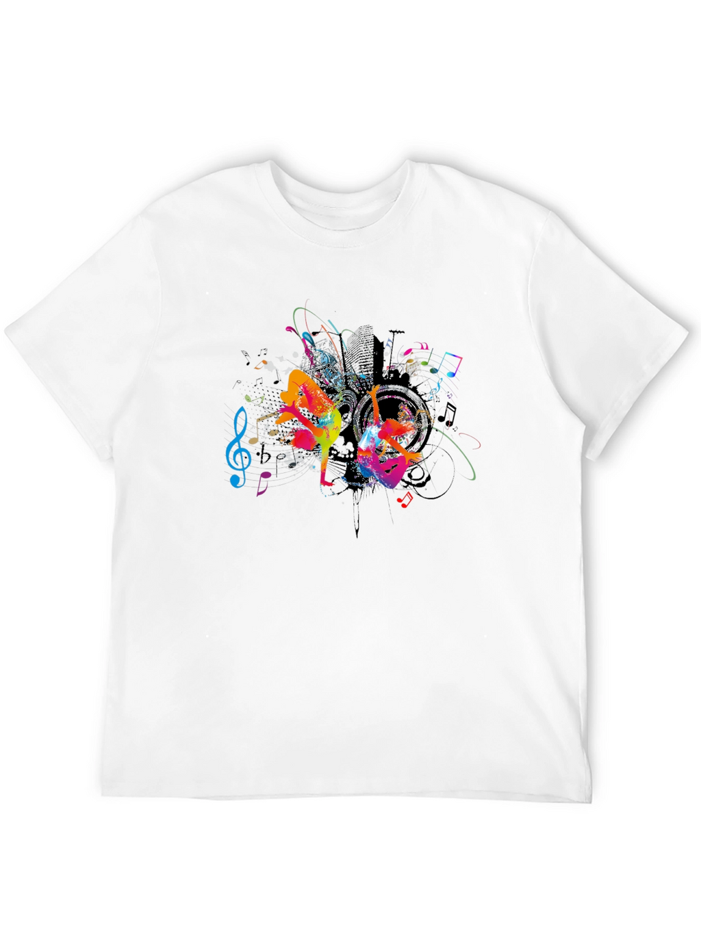 Urban Dance Graphic Tee - Black Cotton Crew Neck