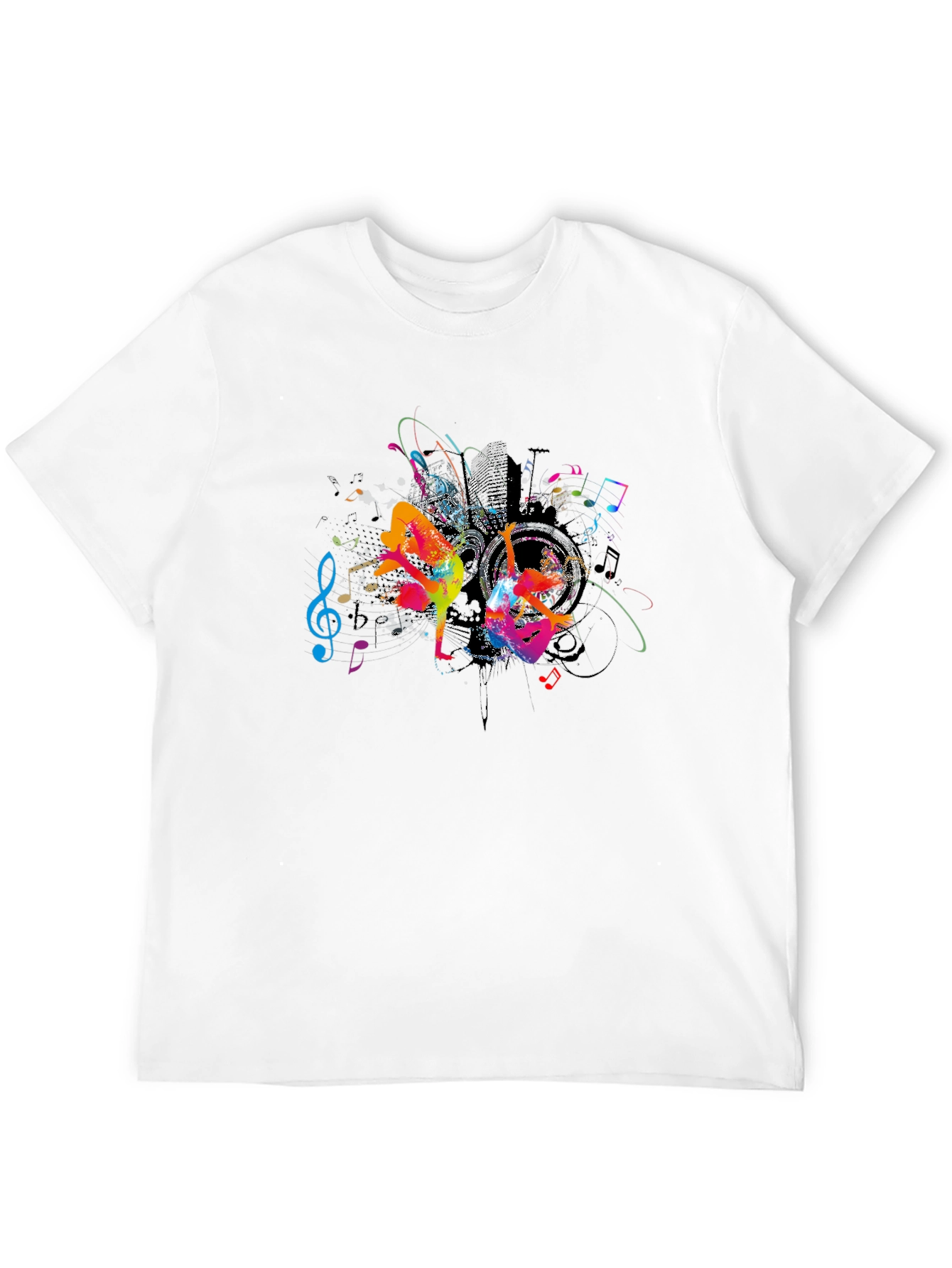 Urban Dance Graphic Tee - Black Cotton Crew Neck