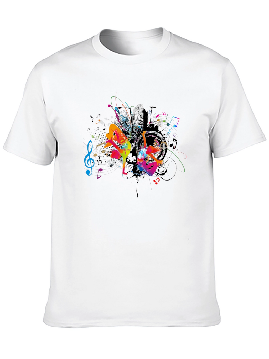 Urban Dance Graphic Tee - Black Cotton Crew Neck