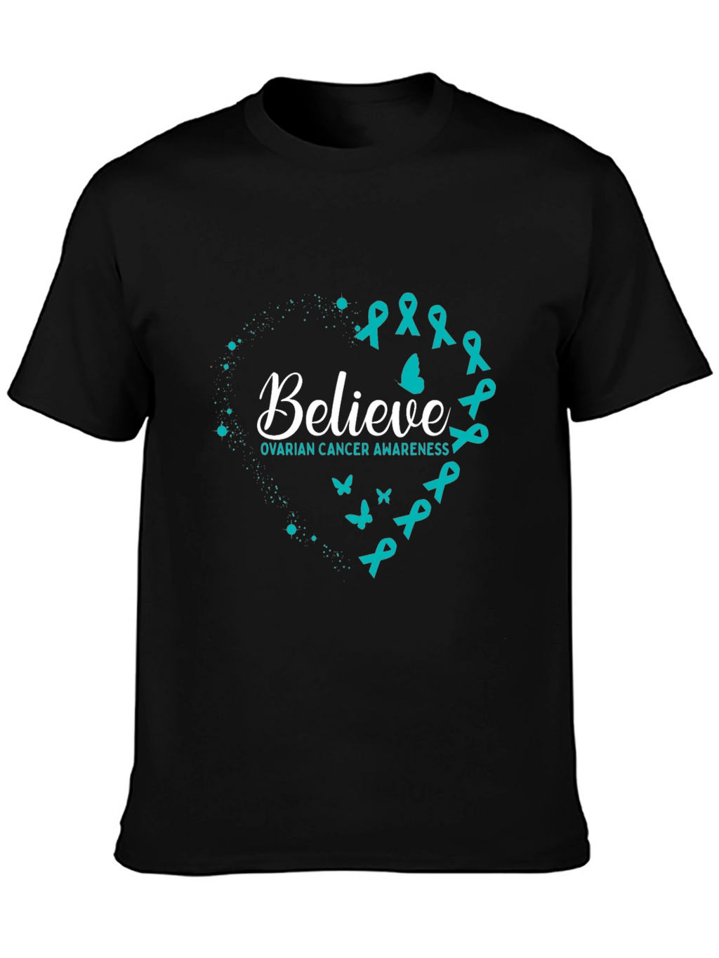 Ovarian Cancer Awareness Believe Graphic Tee