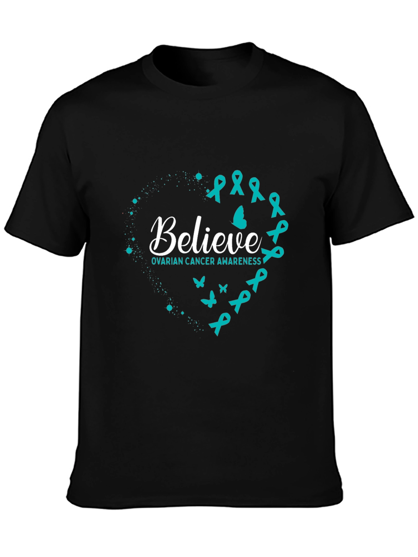 Ovarian Cancer Awareness Believe Graphic Tee