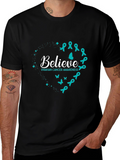 Ovarian Cancer Awareness Believe Graphic Tee