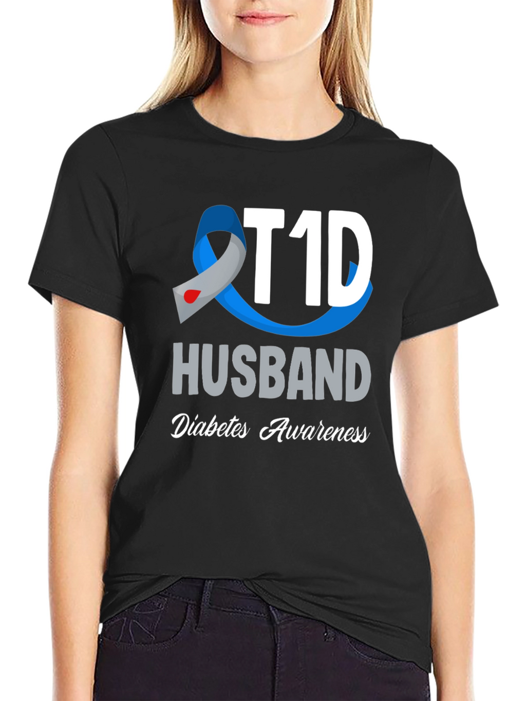 T1D Husband Diabetes Awareness T-Shirt