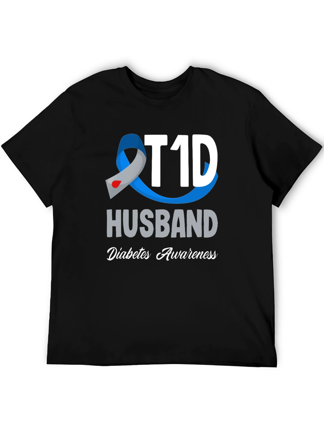 T1D Husband Diabetes Awareness T-Shirt