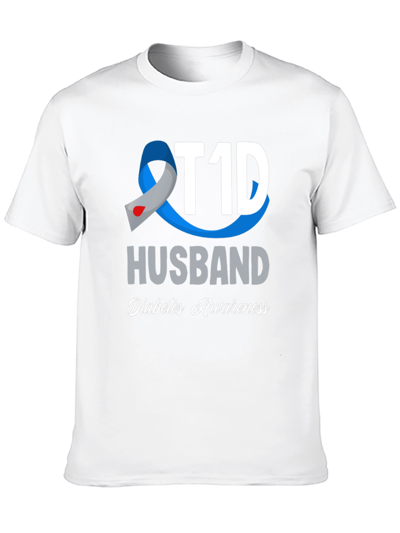 T1D Husband Diabetes Awareness T-Shirt