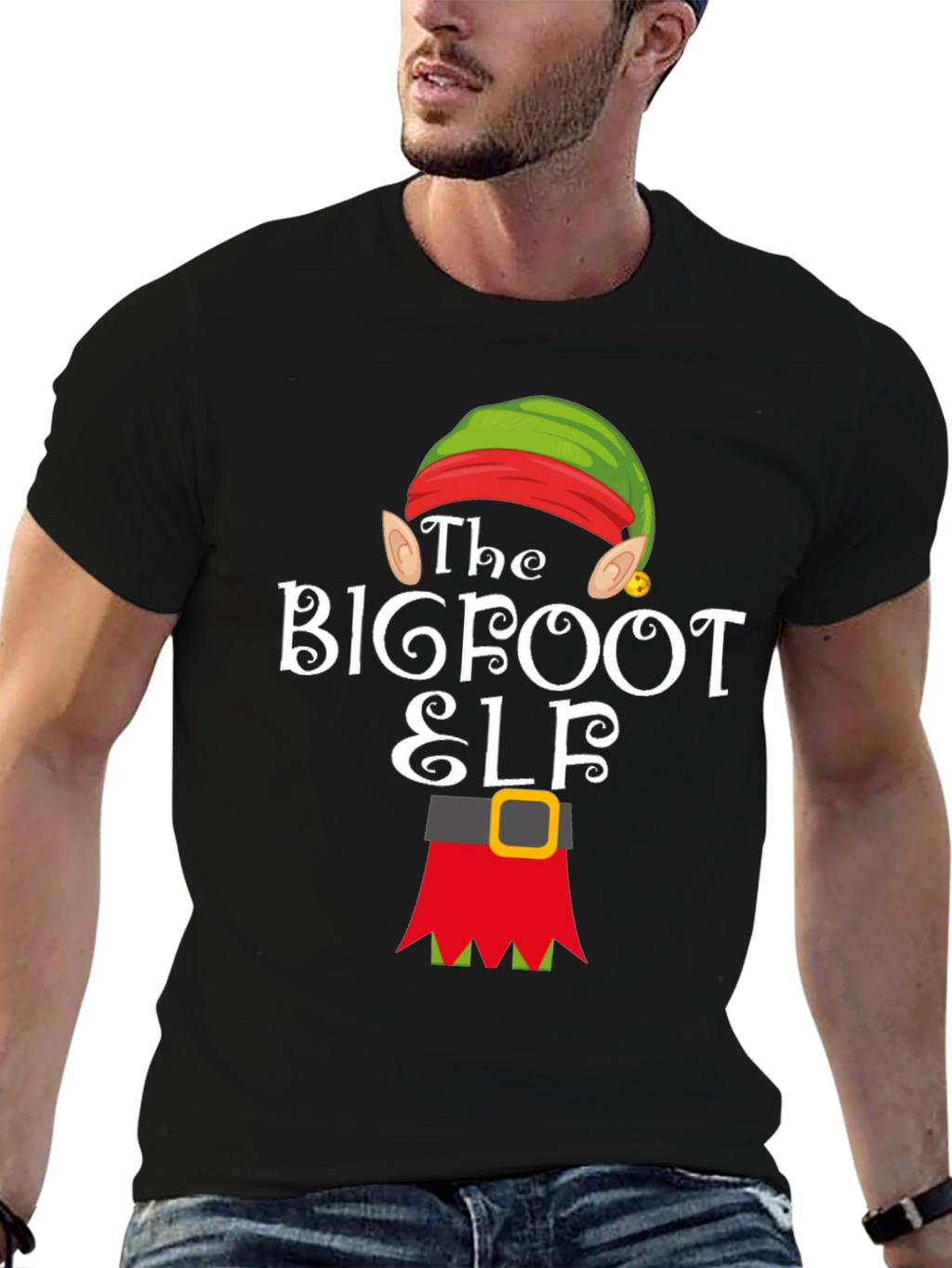 Bigfoot Elf Holiday T-Shirt