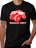 Square Body Truck Graphic Tee - Black