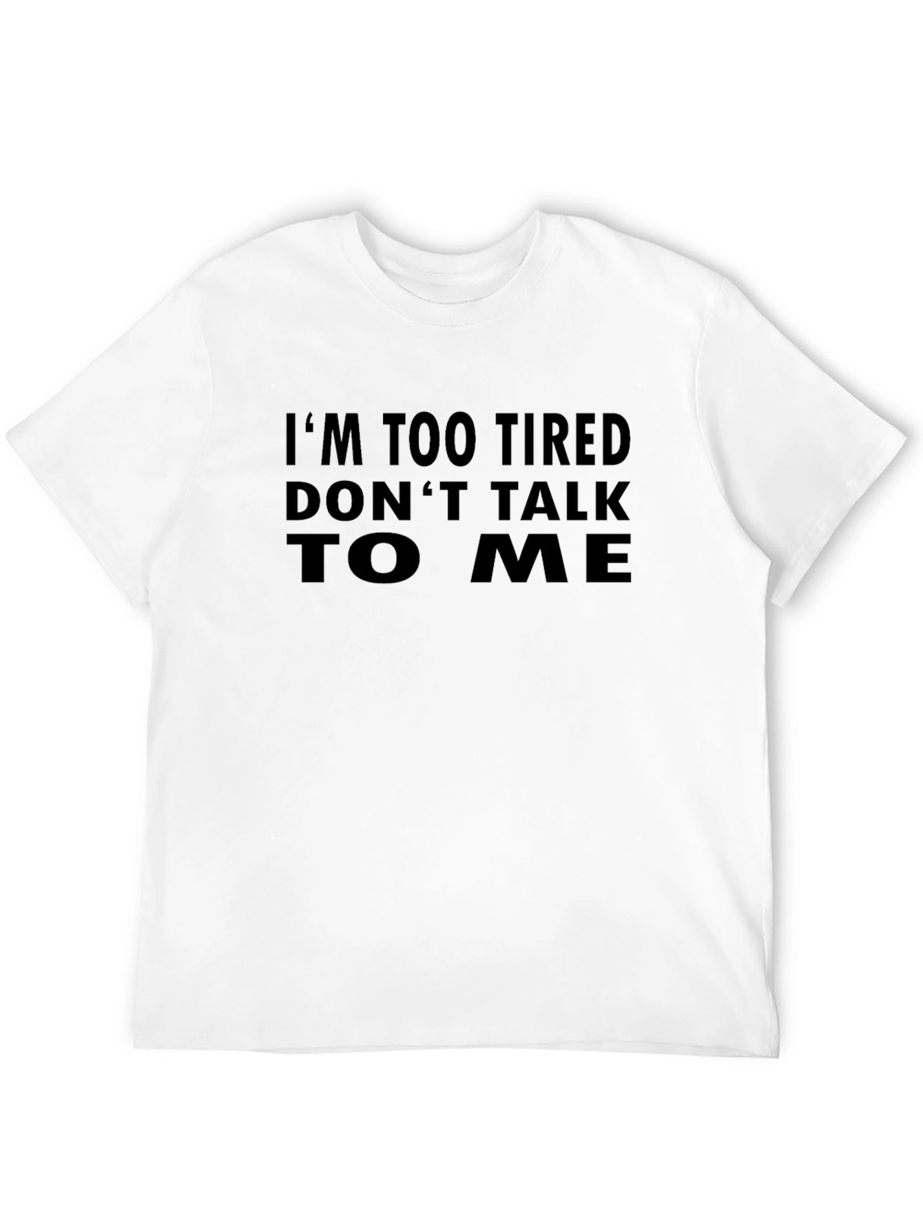 Im Too Tired Graphic Tee - Black