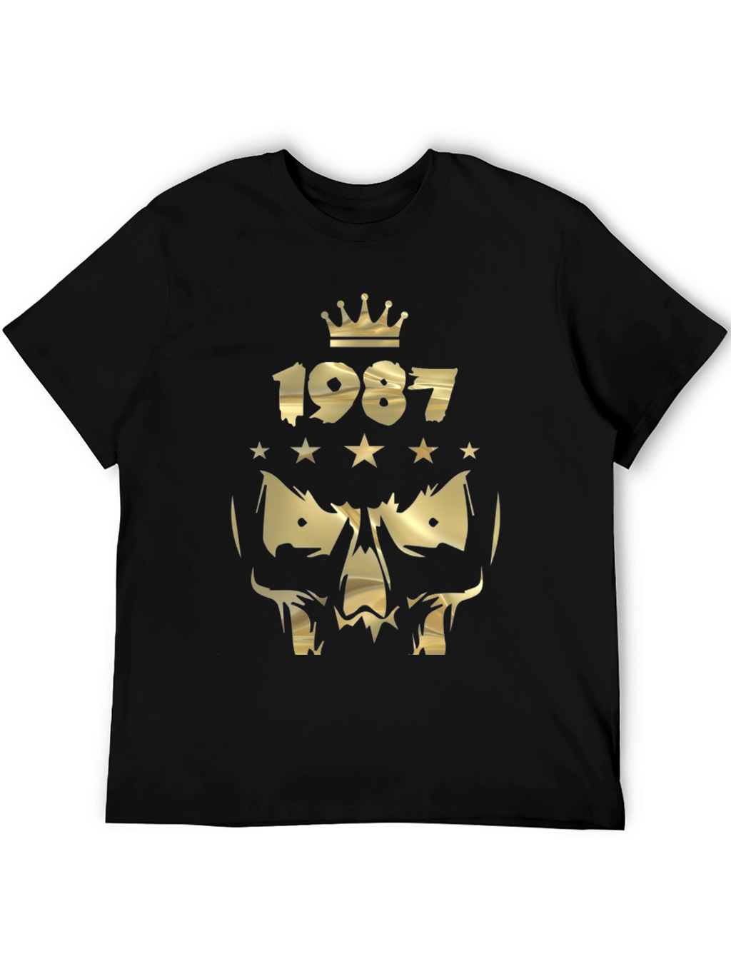 Gold Skull 1987 Graphic T-Shirt