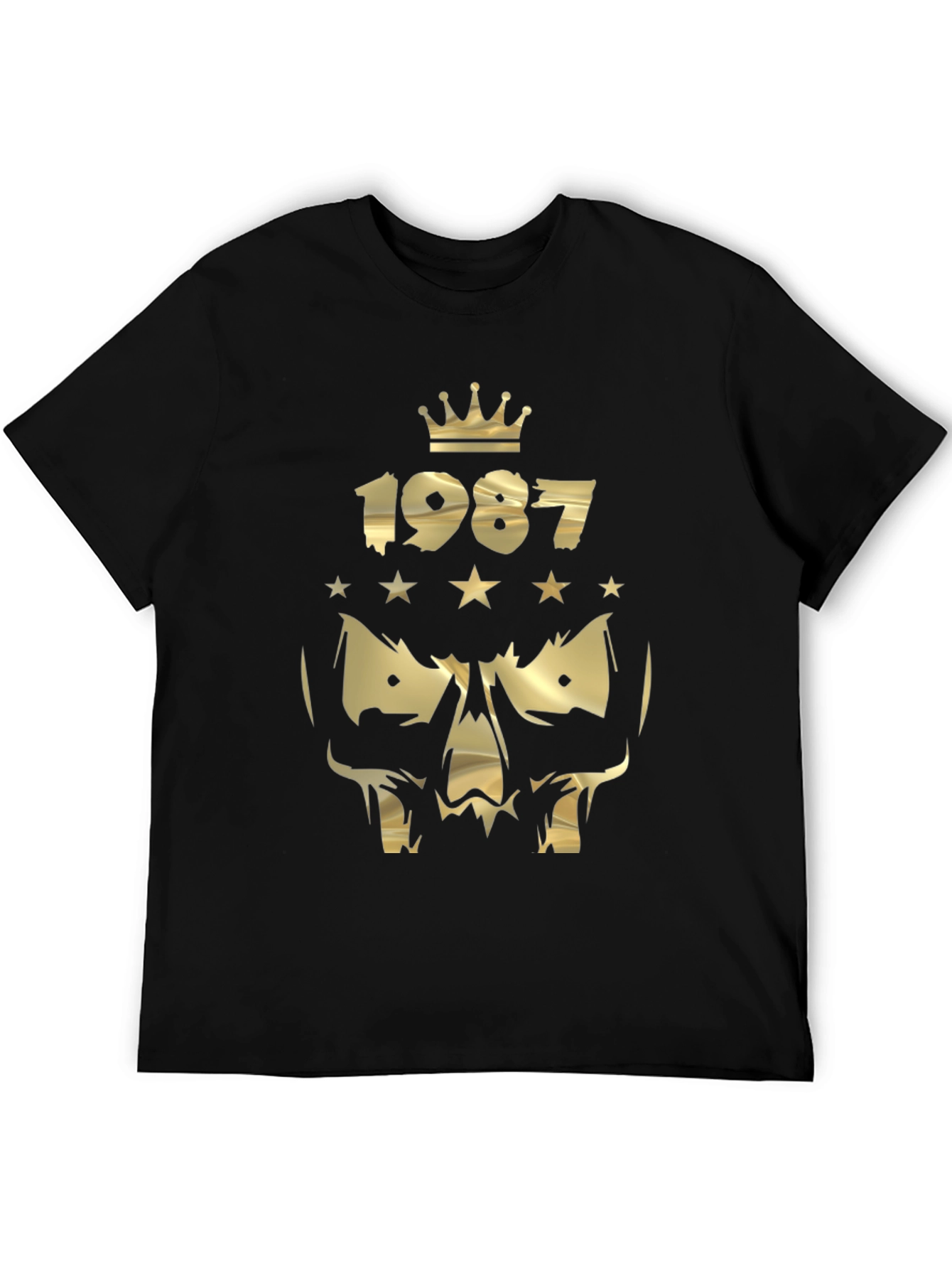Gold Skull 1987 Graphic T-Shirt