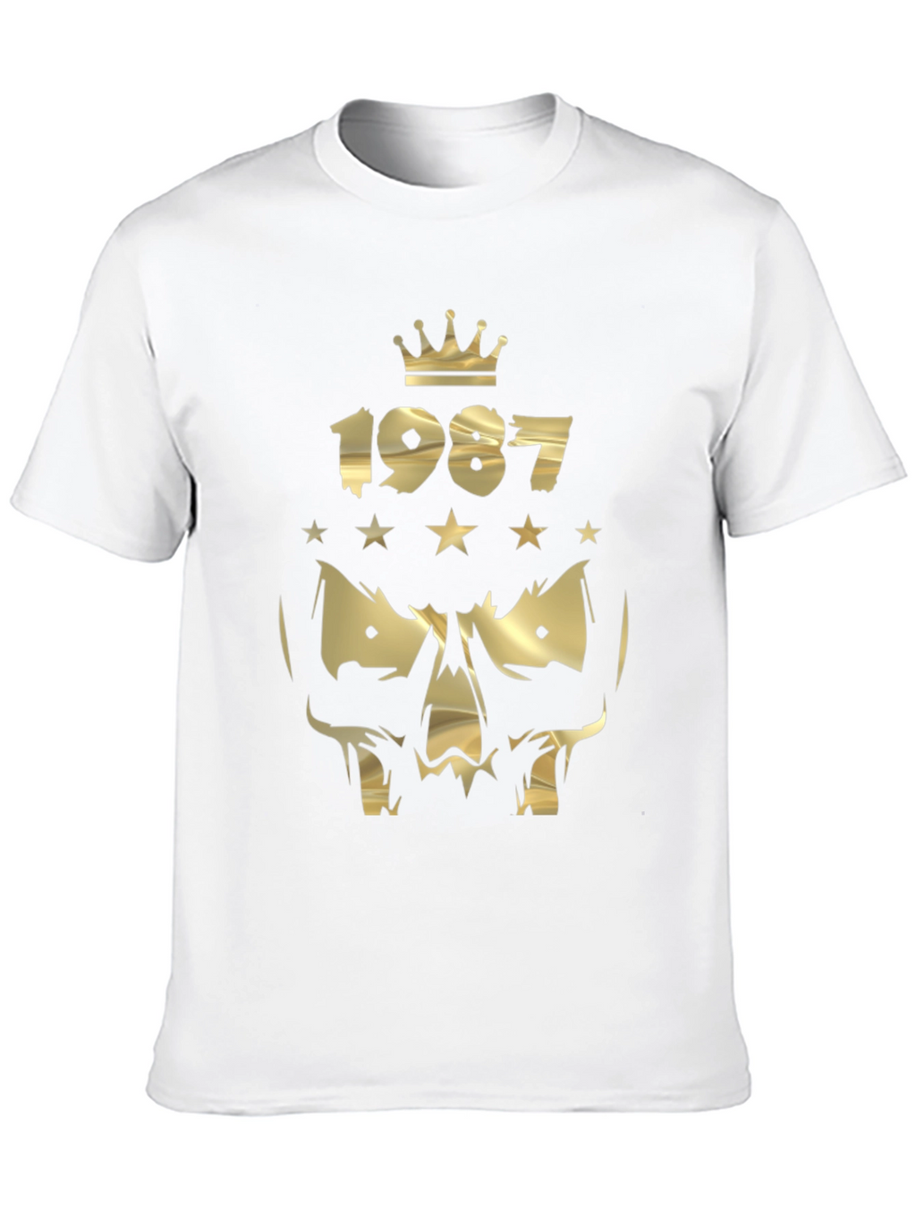 Gold Skull 1987 Graphic T-Shirt