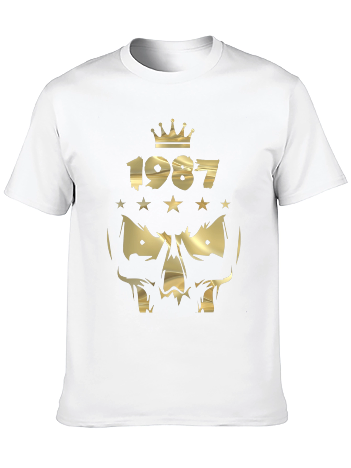 Gold Skull 1987 Graphic T-Shirt