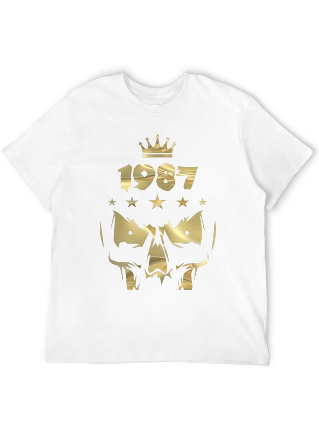 Gold Skull 1987 Graphic T-Shirt