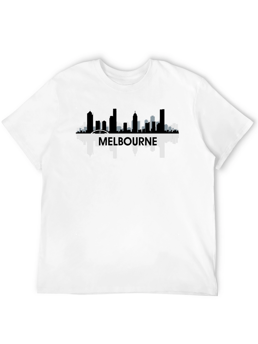 Melbourne Skyline Graphic Tee - Mens Black T-Shirt