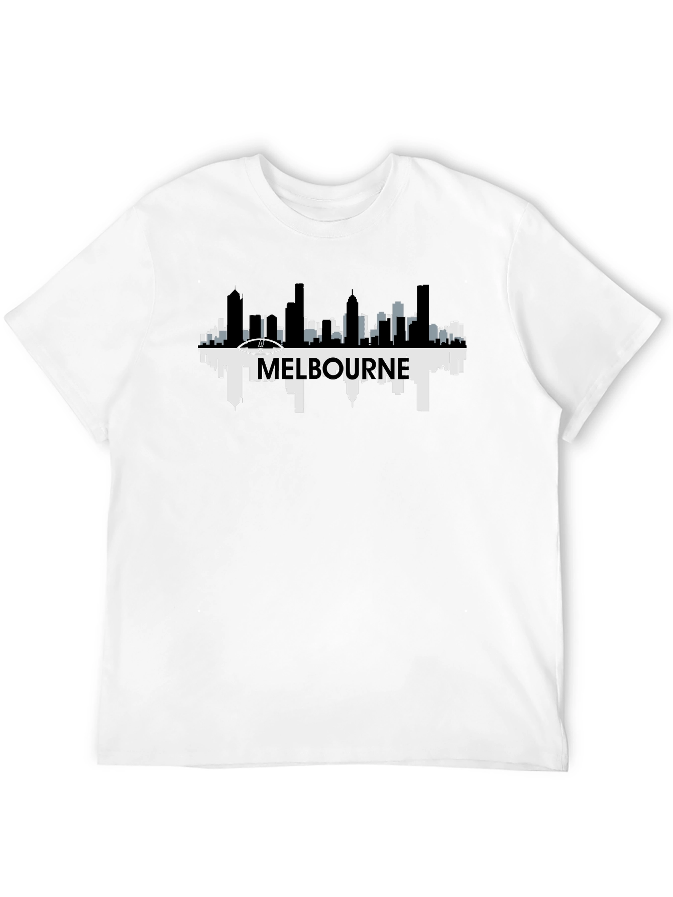 Melbourne Skyline Graphic Tee - Mens Black T-Shirt