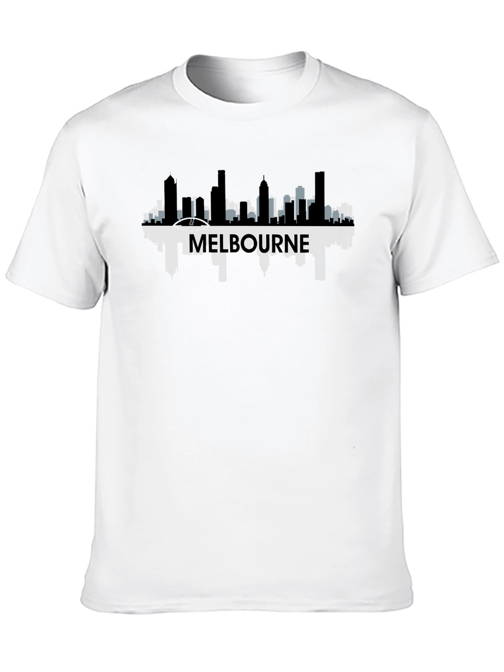Melbourne Skyline Graphic Tee - Mens Black T-Shirt