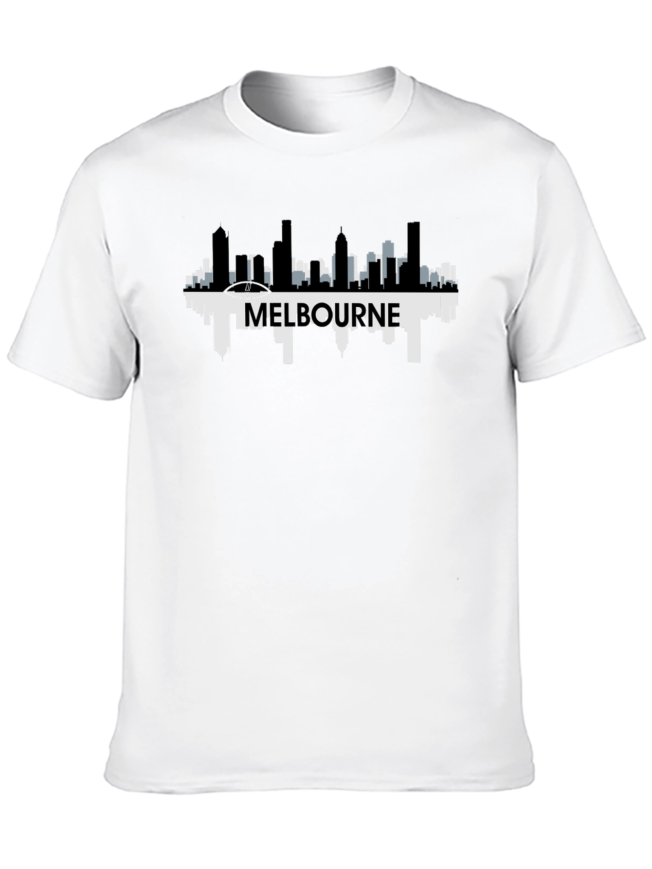 Melbourne Skyline Graphic Tee - Mens Black T-Shirt
