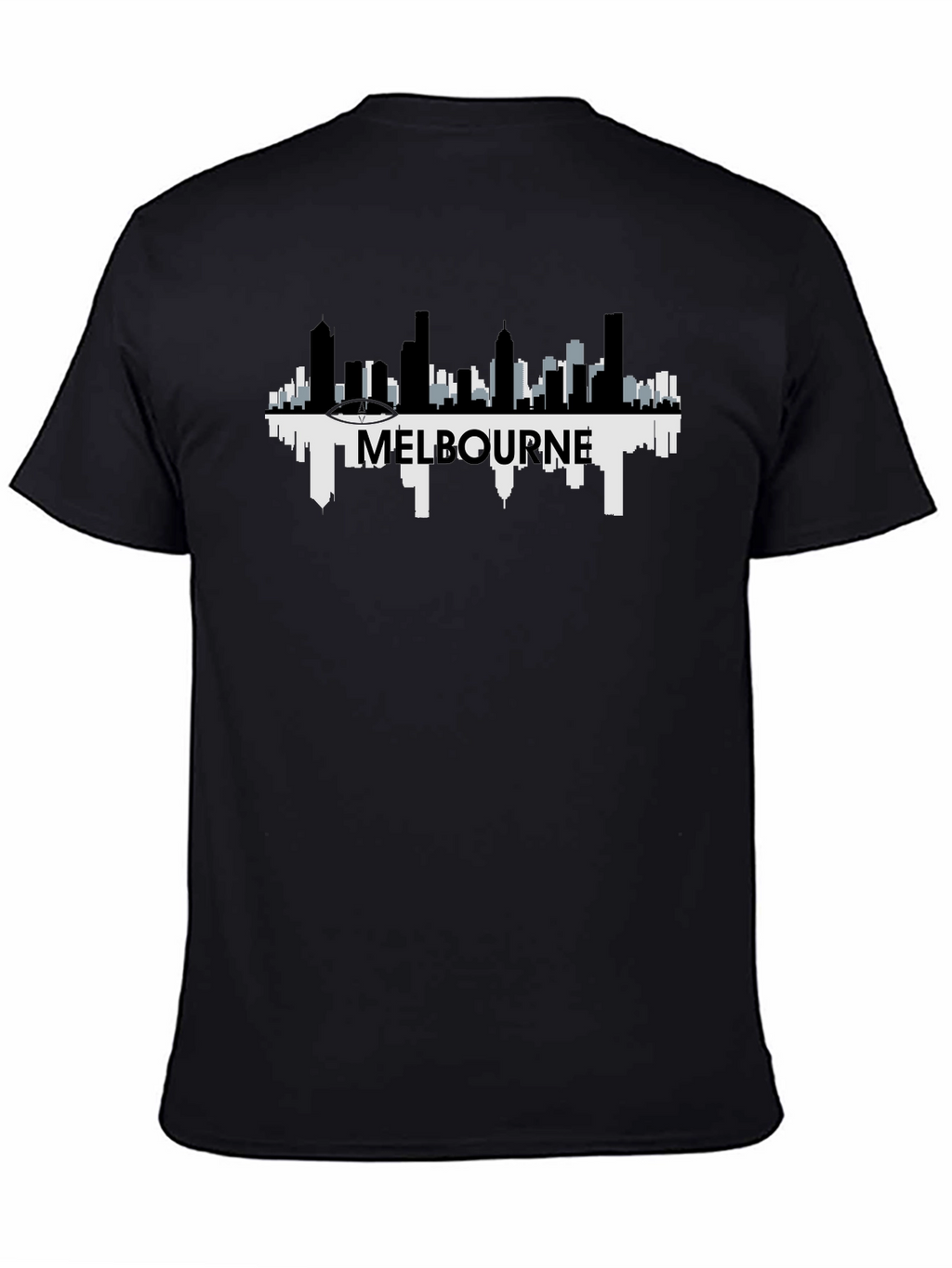 Melbourne Skyline Graphic Tee - Mens Black T-Shirt
