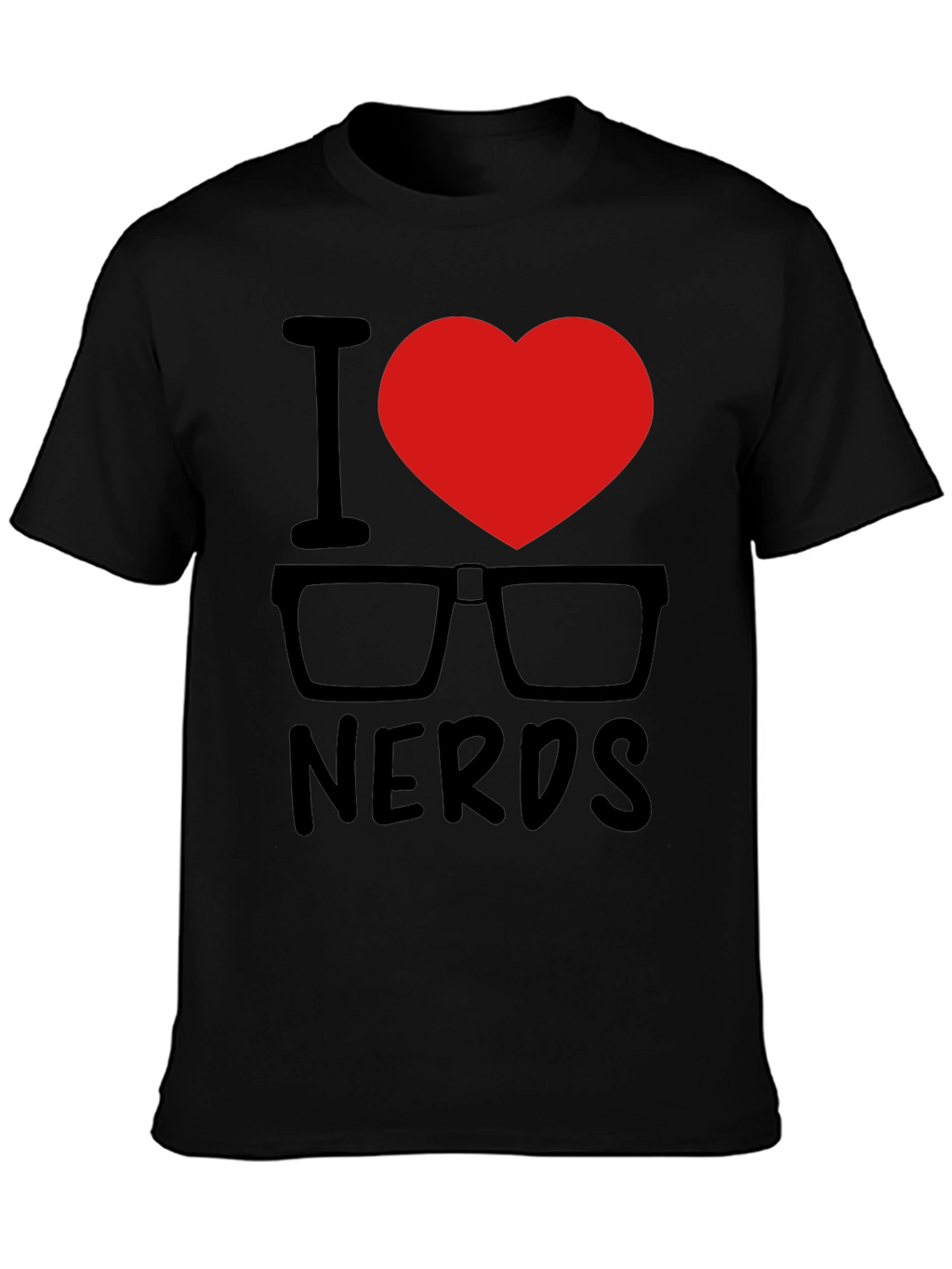 I Heart Nerds Black Graphic Tee