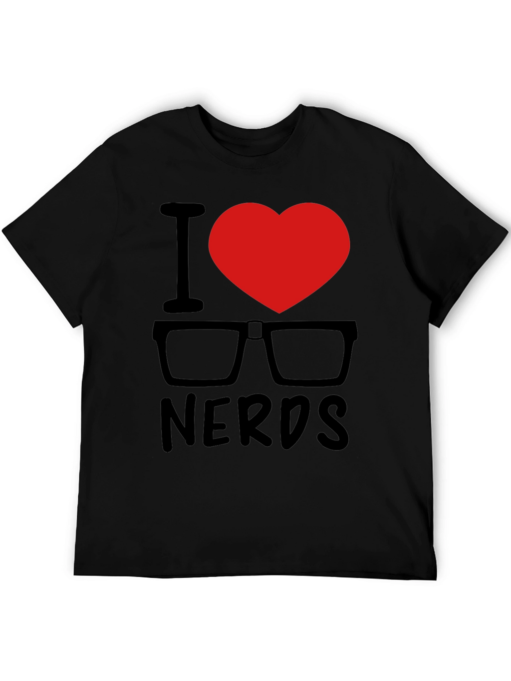 I Heart Nerds Black Graphic Tee