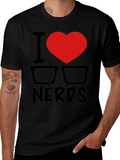 I Heart Nerds Black Graphic Tee