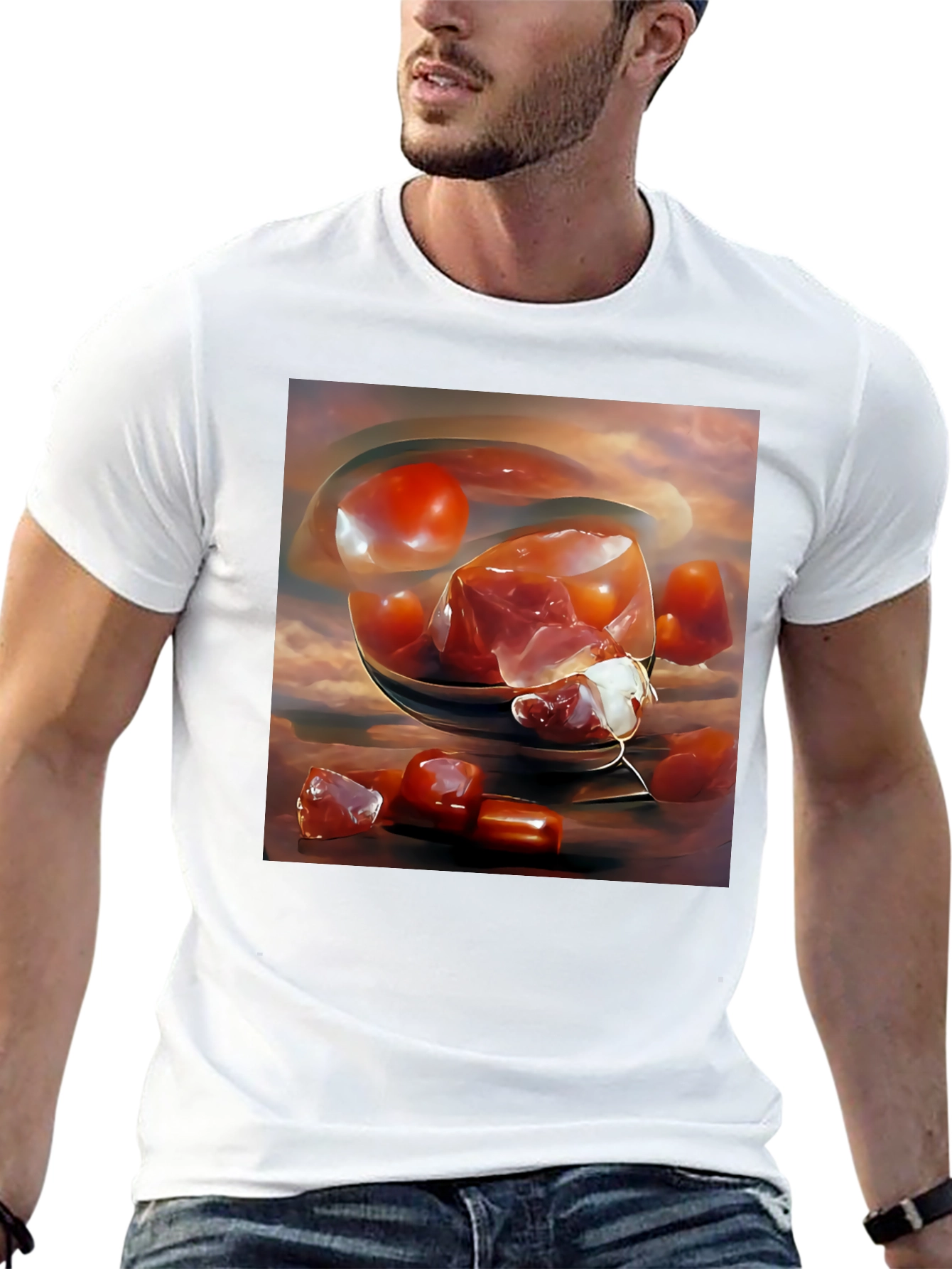 Abstract Fruit Art Print T-Shirt