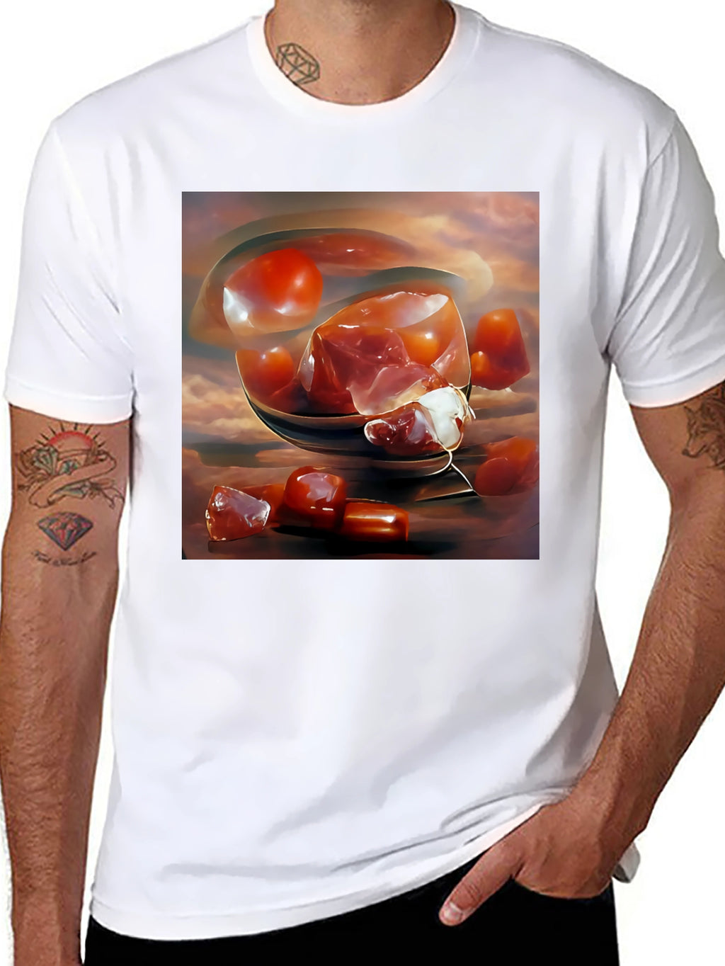 Abstract Fruit Art Print T-Shirt