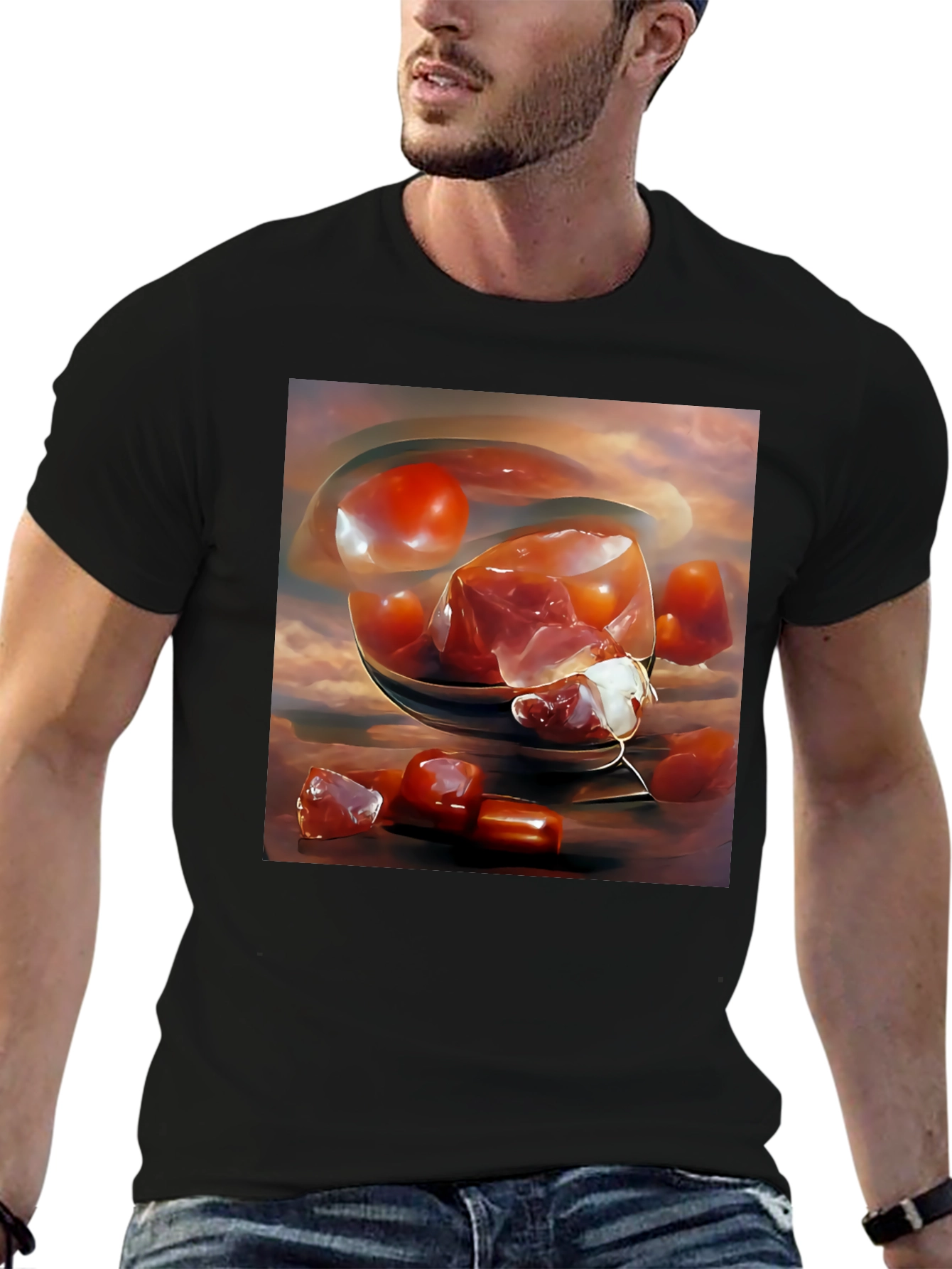Abstract Fruit Art Print T-Shirt
