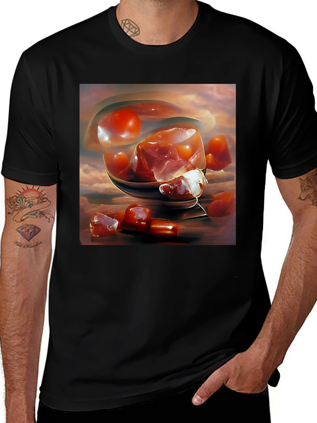 Abstract Fruit Art Print T-Shirt