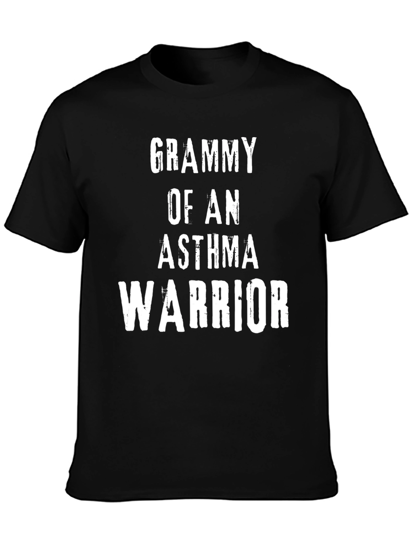Grammy of an Asthma Warrior Black T-Shirt