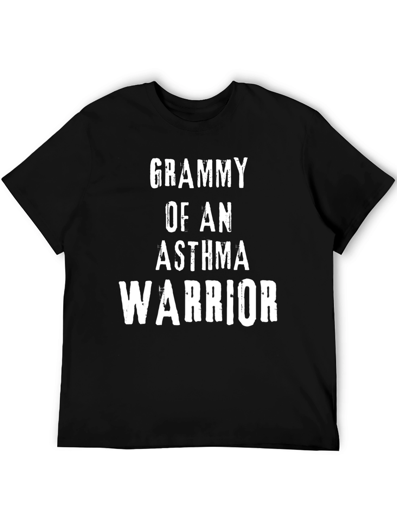 Grammy of an Asthma Warrior Black T-Shirt