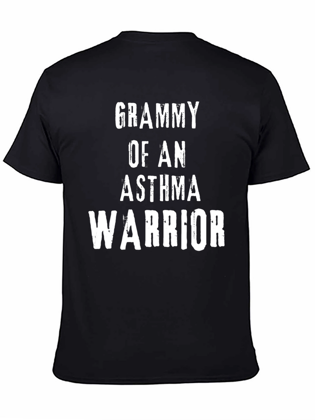 Grammy of an Asthma Warrior Black T-Shirt
