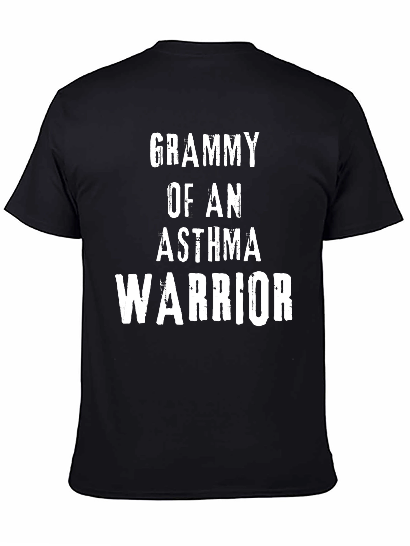 Grammy of an Asthma Warrior Black T-Shirt