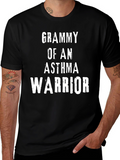 Grammy of an Asthma Warrior Black T-Shirt