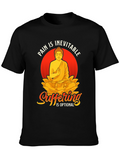 Pain is Inevitable T-Shirt: Buddha Meditation Tee