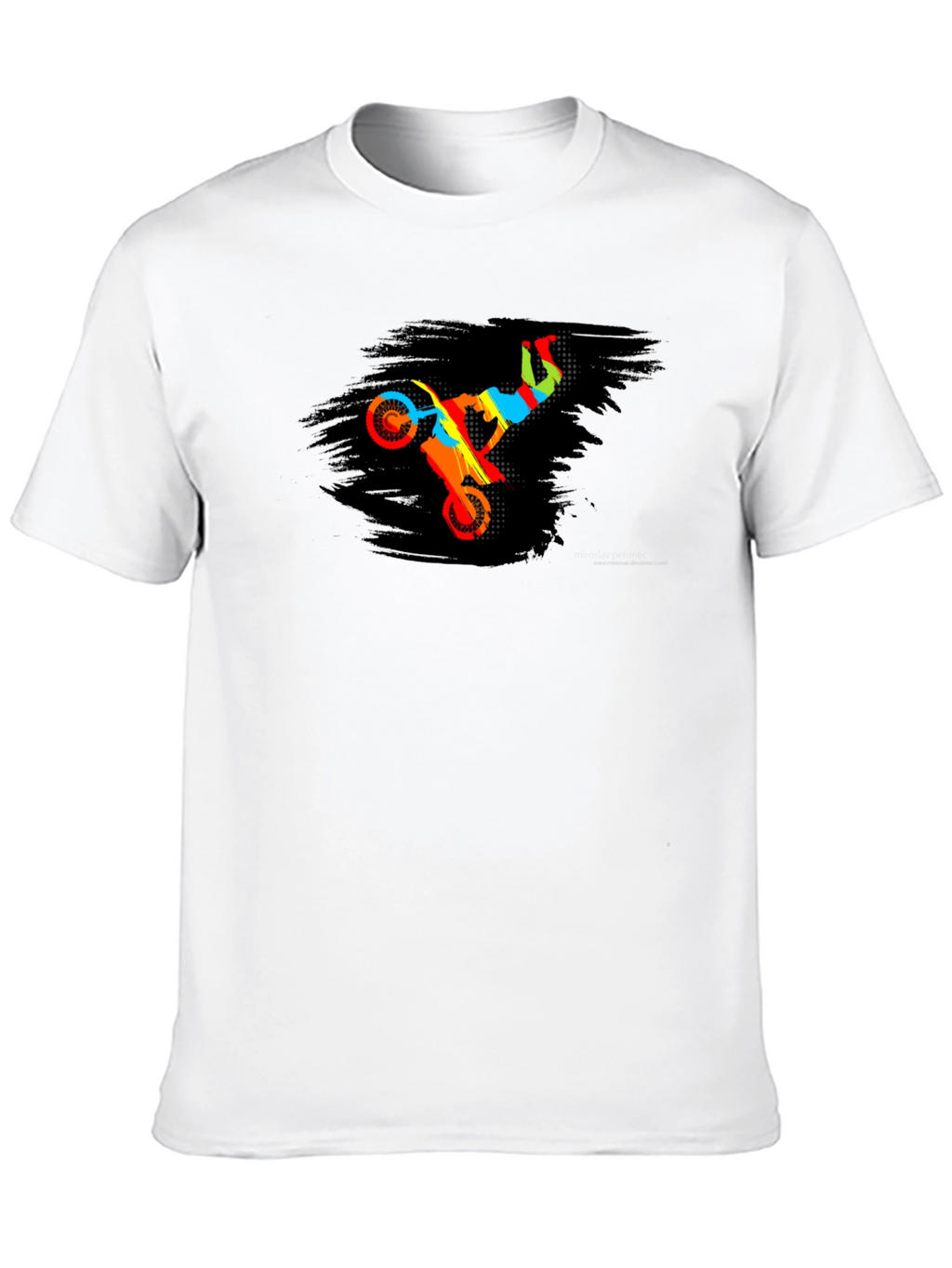 Motocross Rider Graphic Black T-Shirt