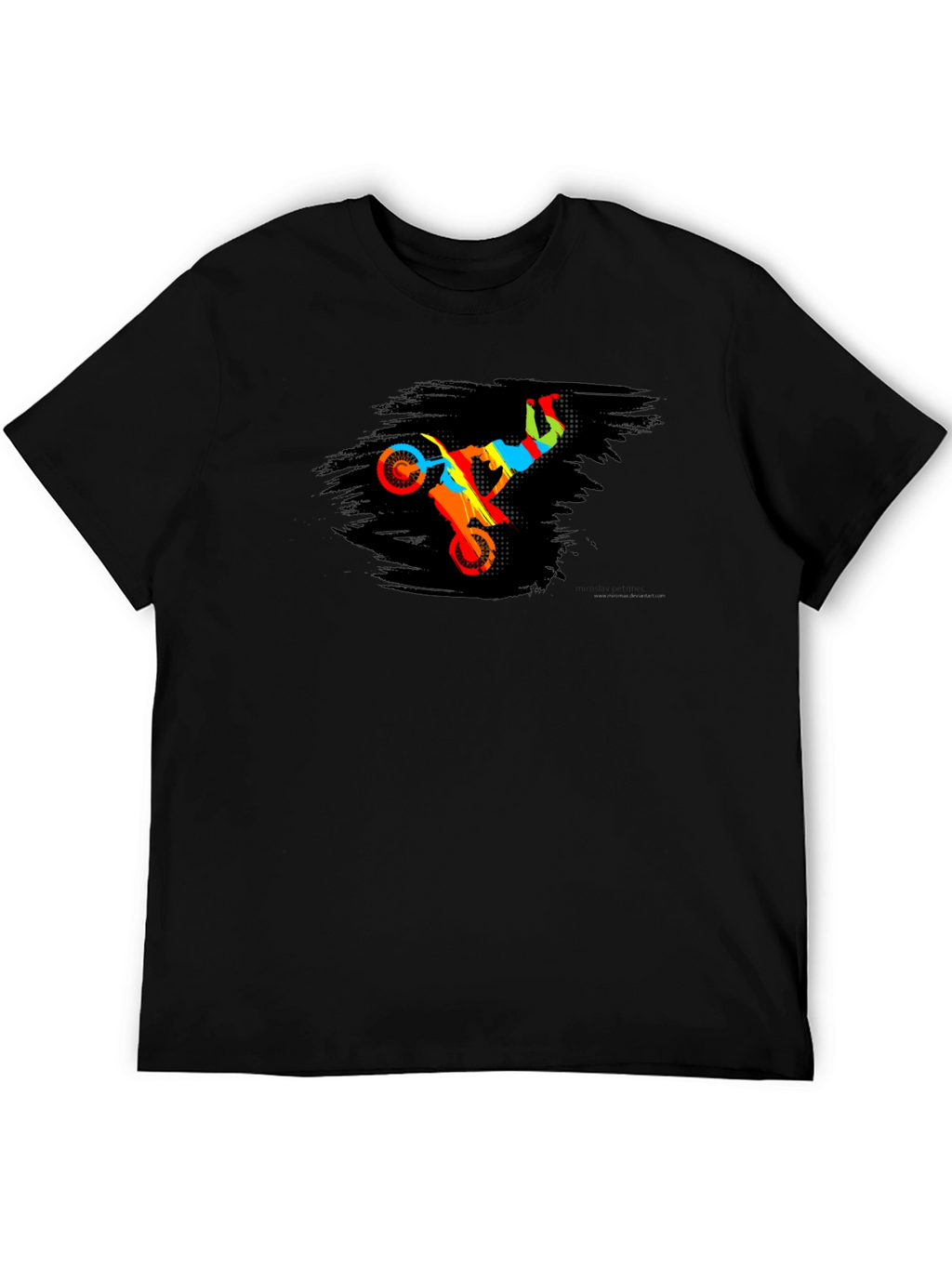 Motocross Rider Graphic Black T-Shirt