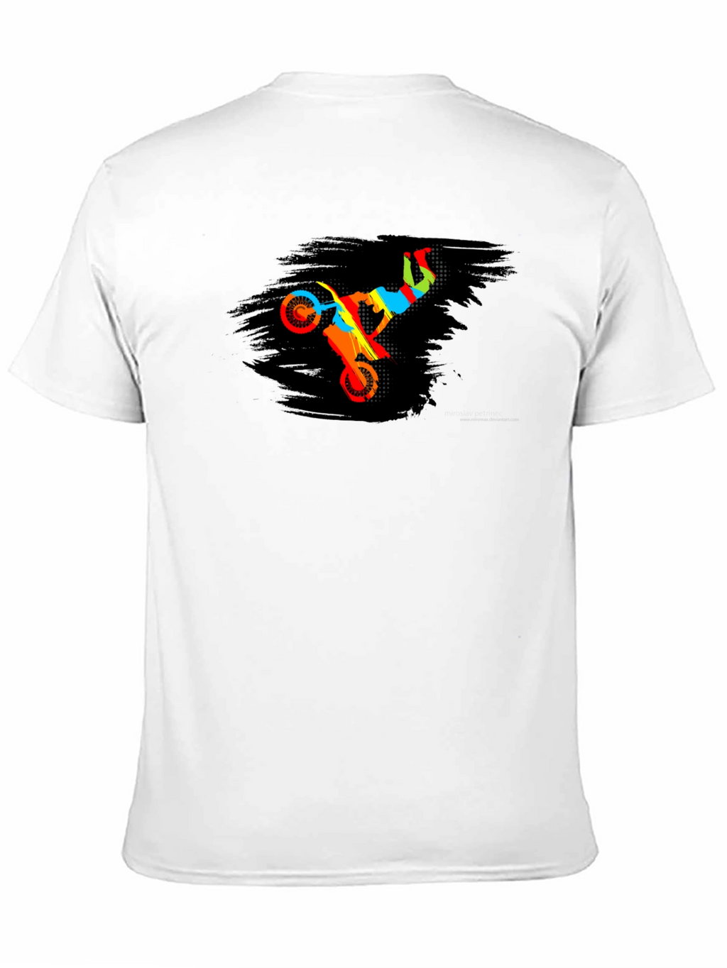 Motocross Rider Graphic Black T-Shirt