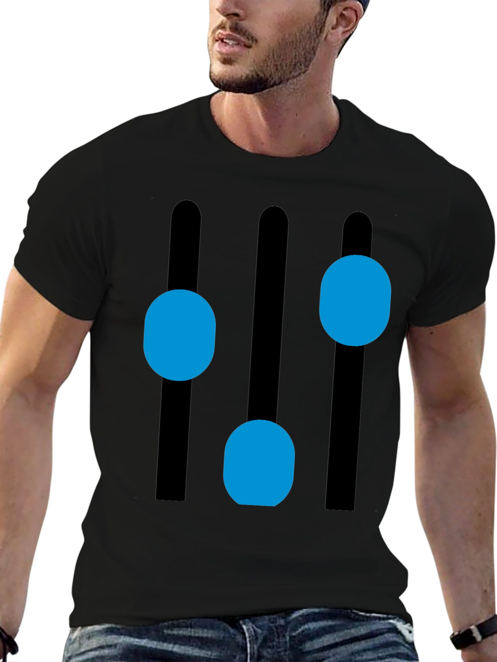 Modern Equalizer T-Shirt - Black Graphic Tee