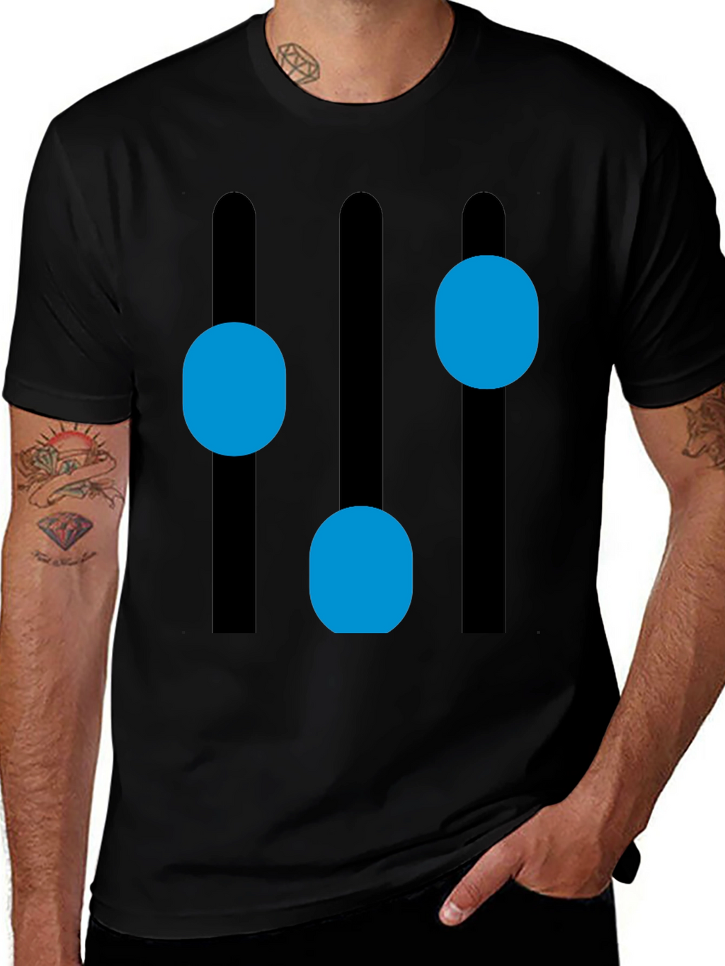 Modern Equalizer T-Shirt - Black Graphic Tee