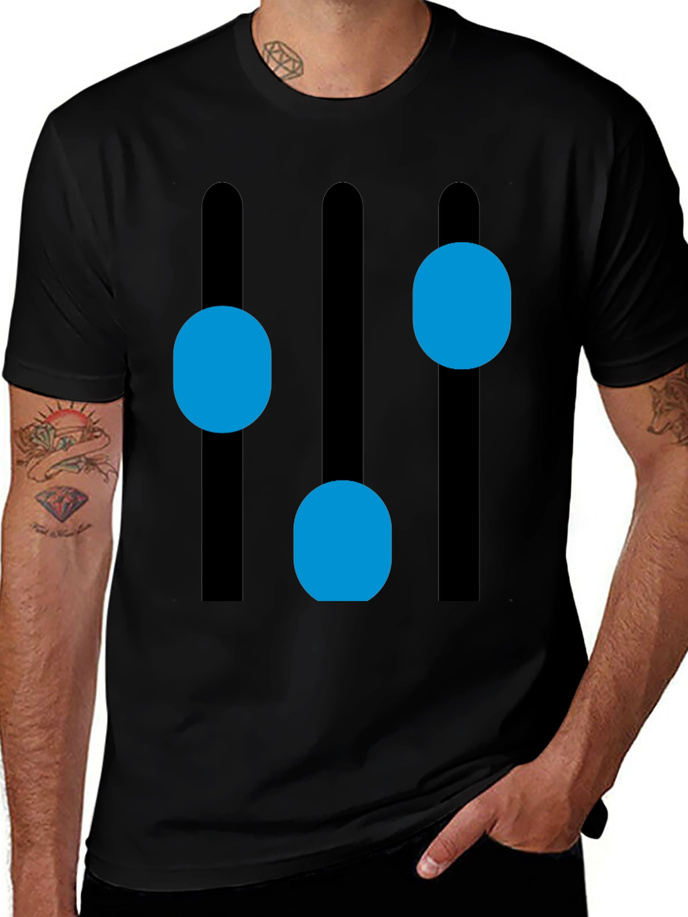 Modern Equalizer T-Shirt - Black Graphic Tee