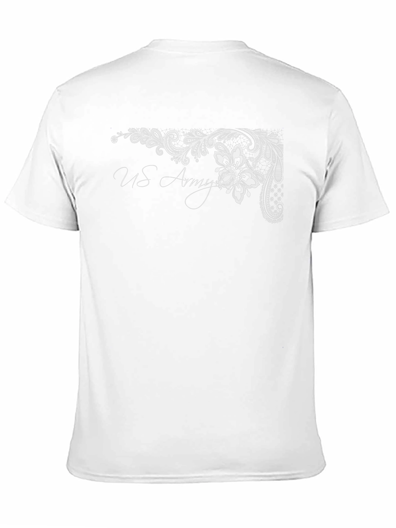 US Army Floral Graphic Tee - Black Casual T-Shirt
