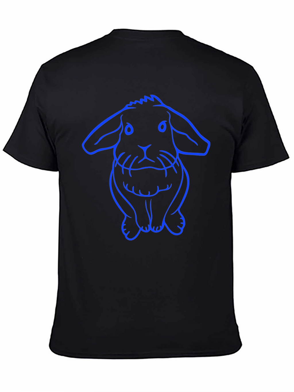 Rabbit Graphic Tee - Black Cotton Casual Wear