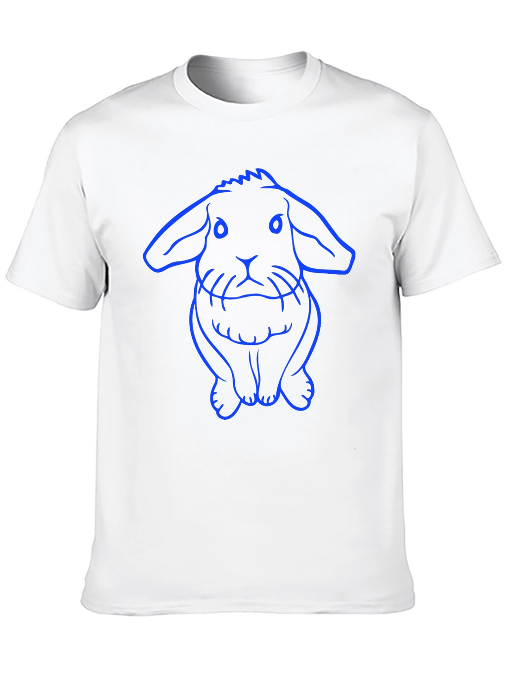 Rabbit Graphic Tee - Black Cotton Casual Wear