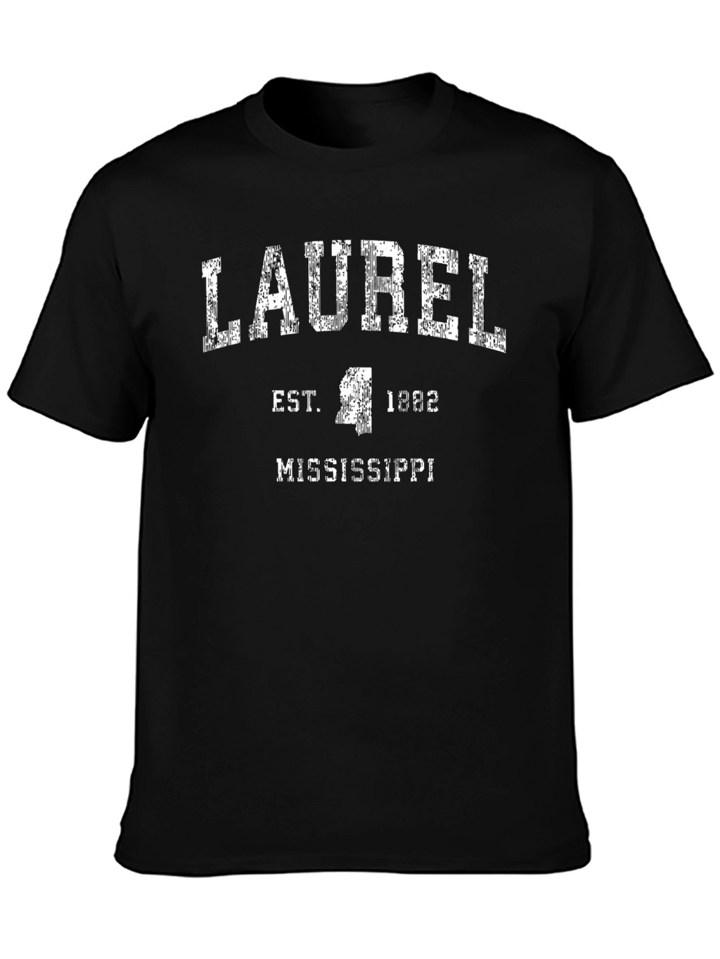 Laurel Mississippi Est. 1882 Black T-Shirt
