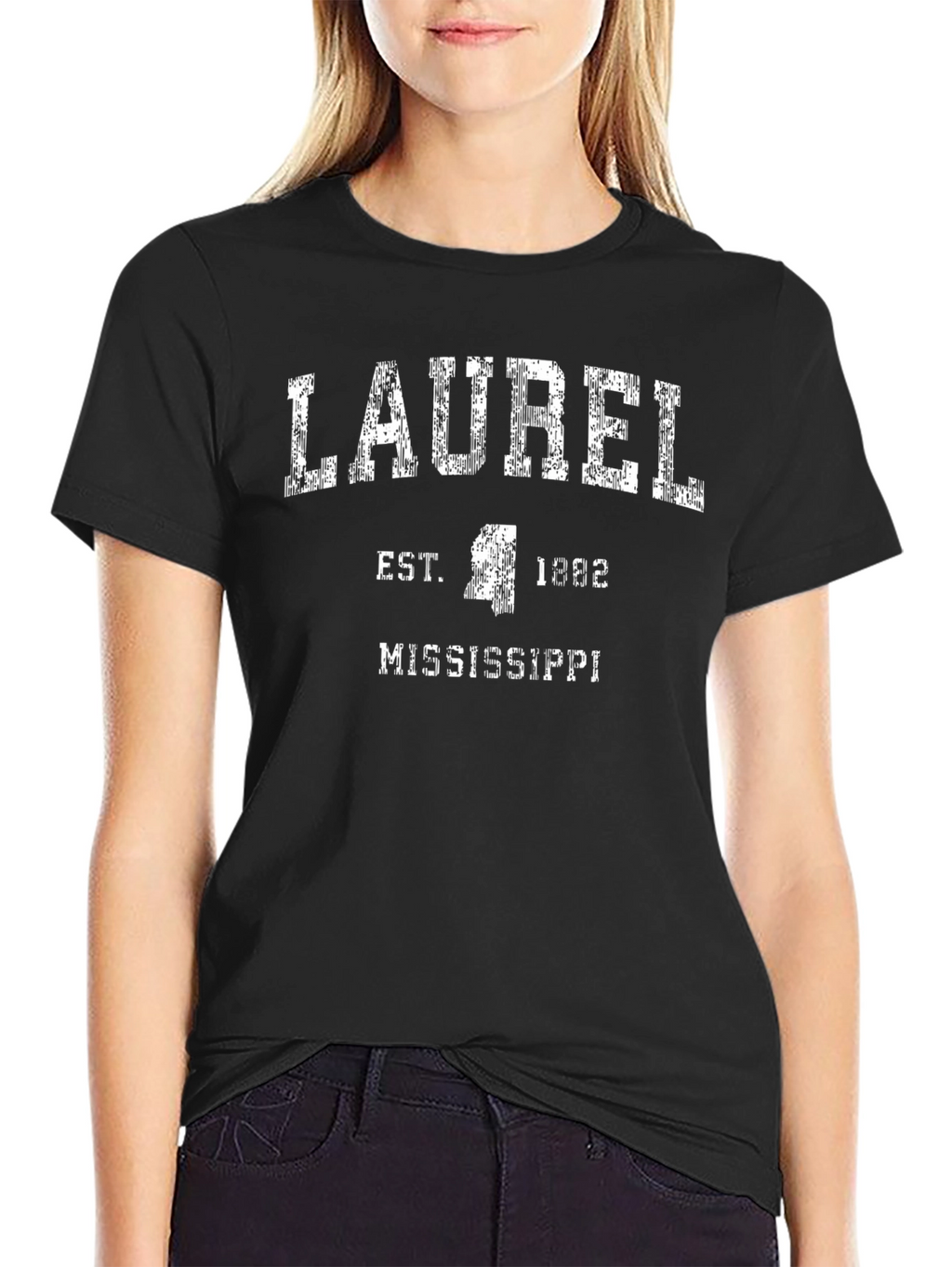 Laurel Mississippi Est. 1882 Black T-Shirt
